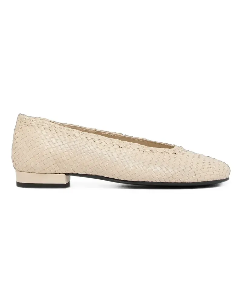 Carel Cassis Ballerinas aus geflochtenem Leder - Nude Nude