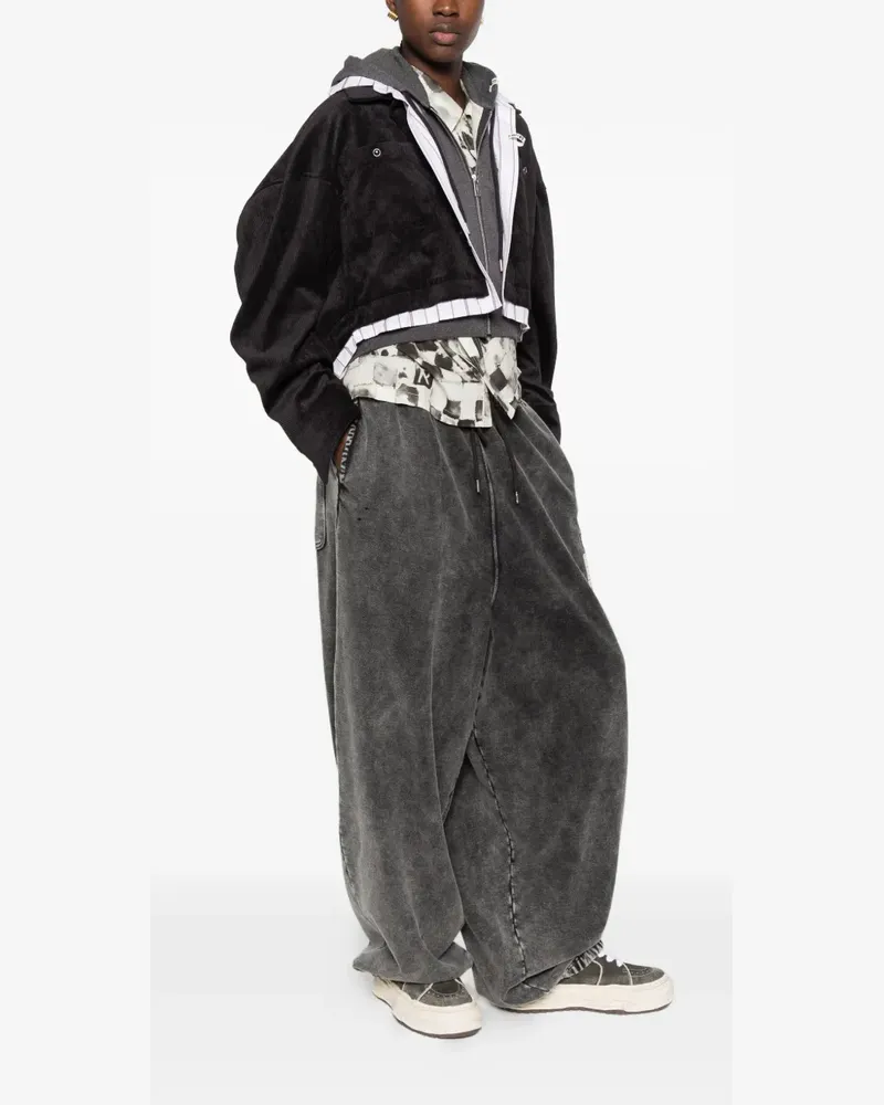 MIHARAYASUHIRO Cordhemd im Layering-Look - Schwarz Schwarz