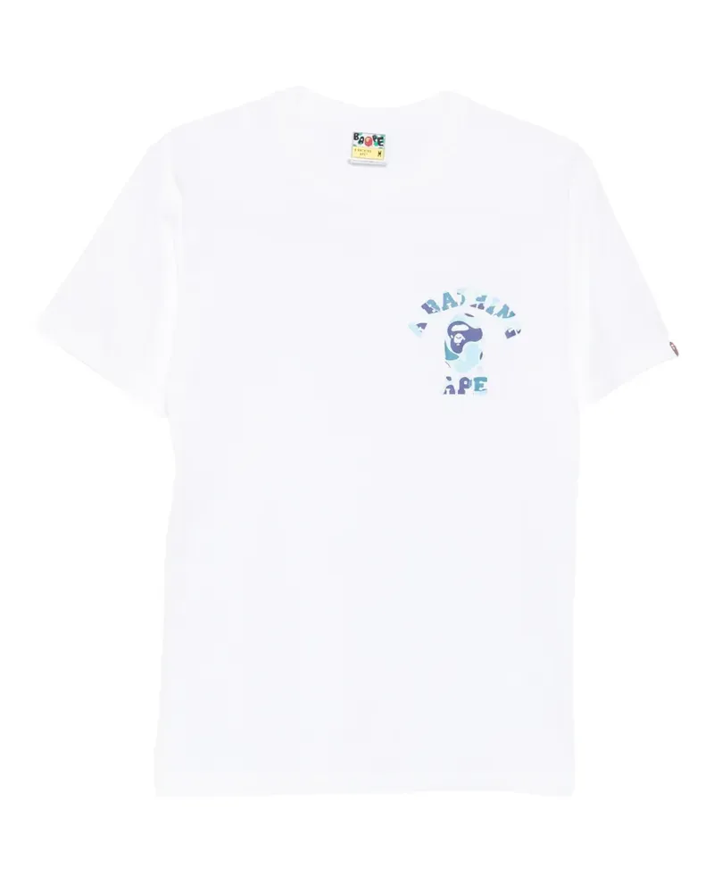 BAPE camo-print logo-print T-shirt - Weiß Weiß