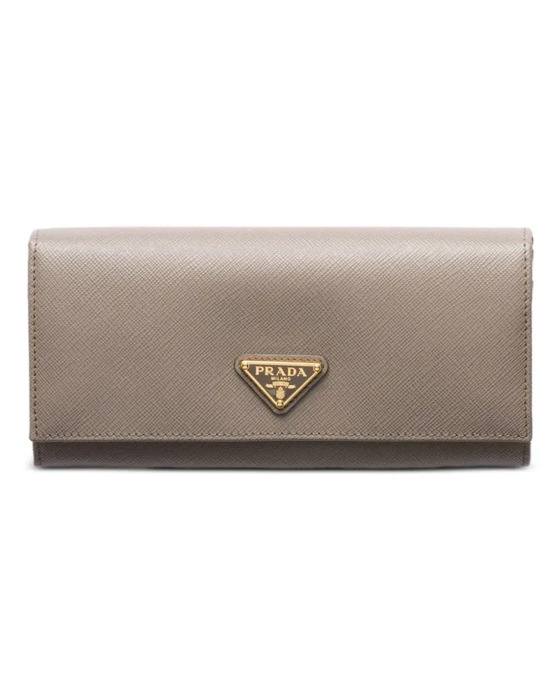 Prada Portemonnaie mit Triangel-Logo - Grau Grau