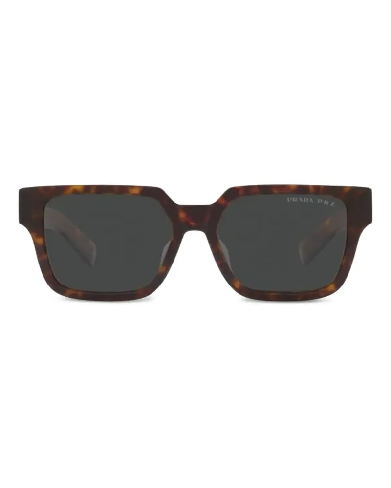 Prada Sonnenbrille mit eckigem Gestell - Braun Braun