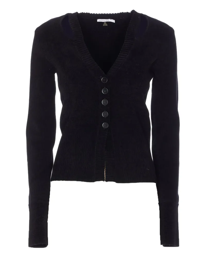 Patrizia Pepe Geknöpfter Cardigan mit Cut-Out - Blau Blau