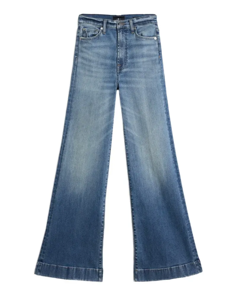 7 for all mankind Ausgeblichene Wide-Leg-Jeans - Blau Blau