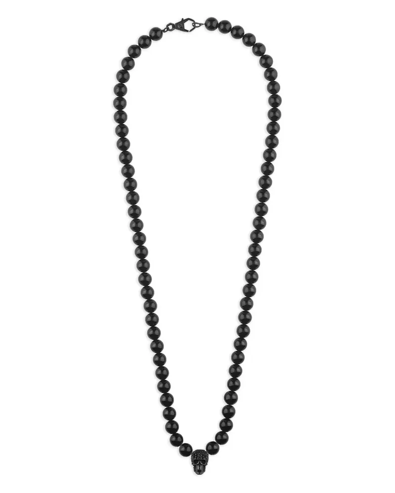 Philipp Plein Halskette mit Achat - Schwarz Schwarz