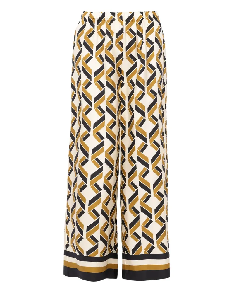 Eres Weite Tube Hose mit geometrischem Print - Weiß Weiß