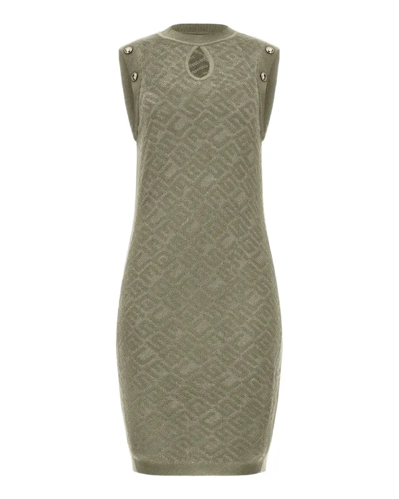 Guess logo-jacquard sweater mini dress - Grün Grün