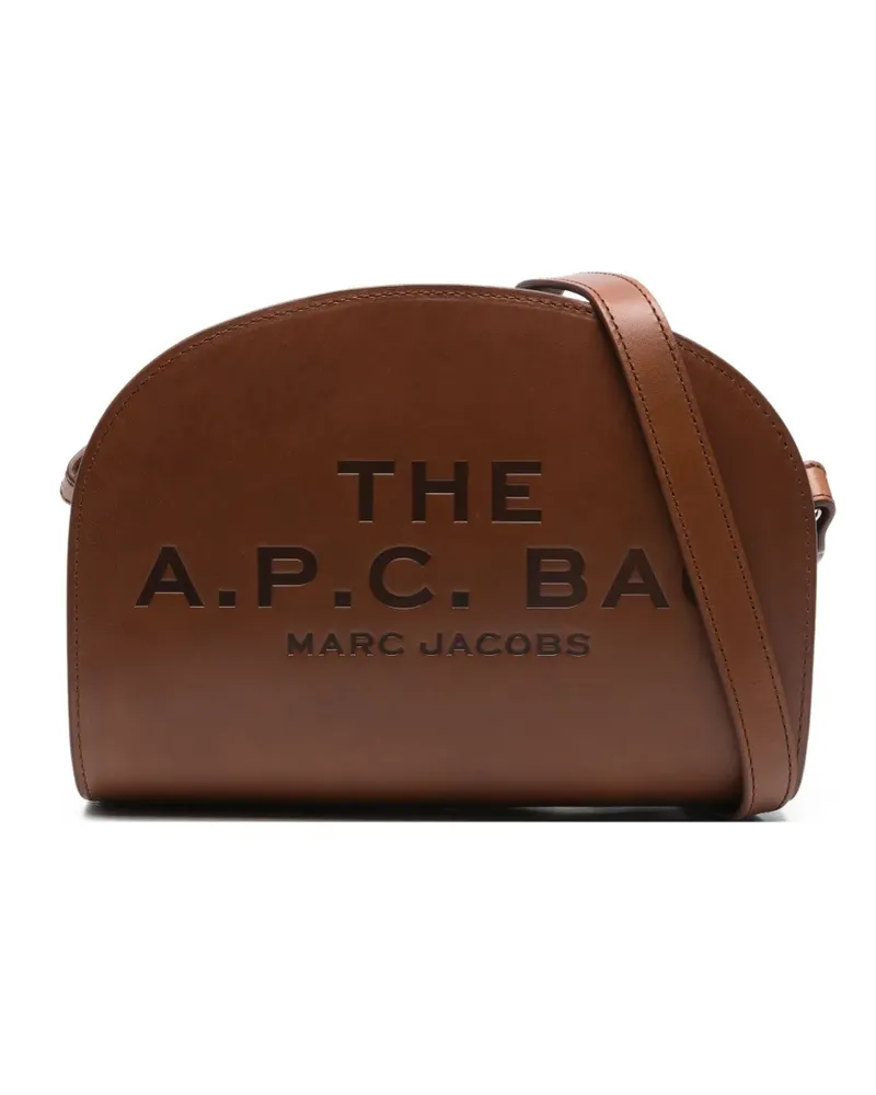 A.P.C. embossed satchel - Braun Braun