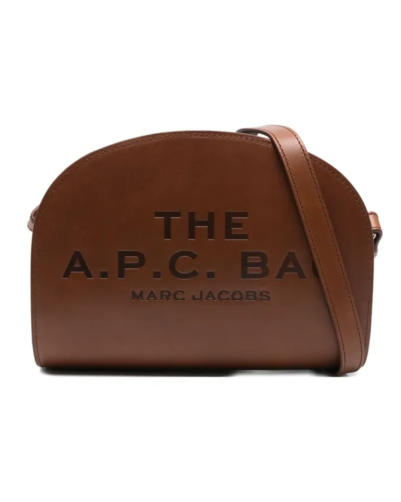A.P.C. embossed satchel - Braun Braun