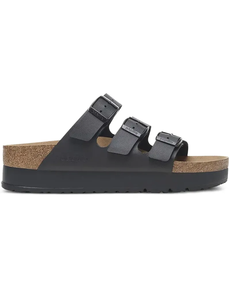 Birkenstock Florida Plateau-Sandalen mit Riemen - Schwarz Schwarz