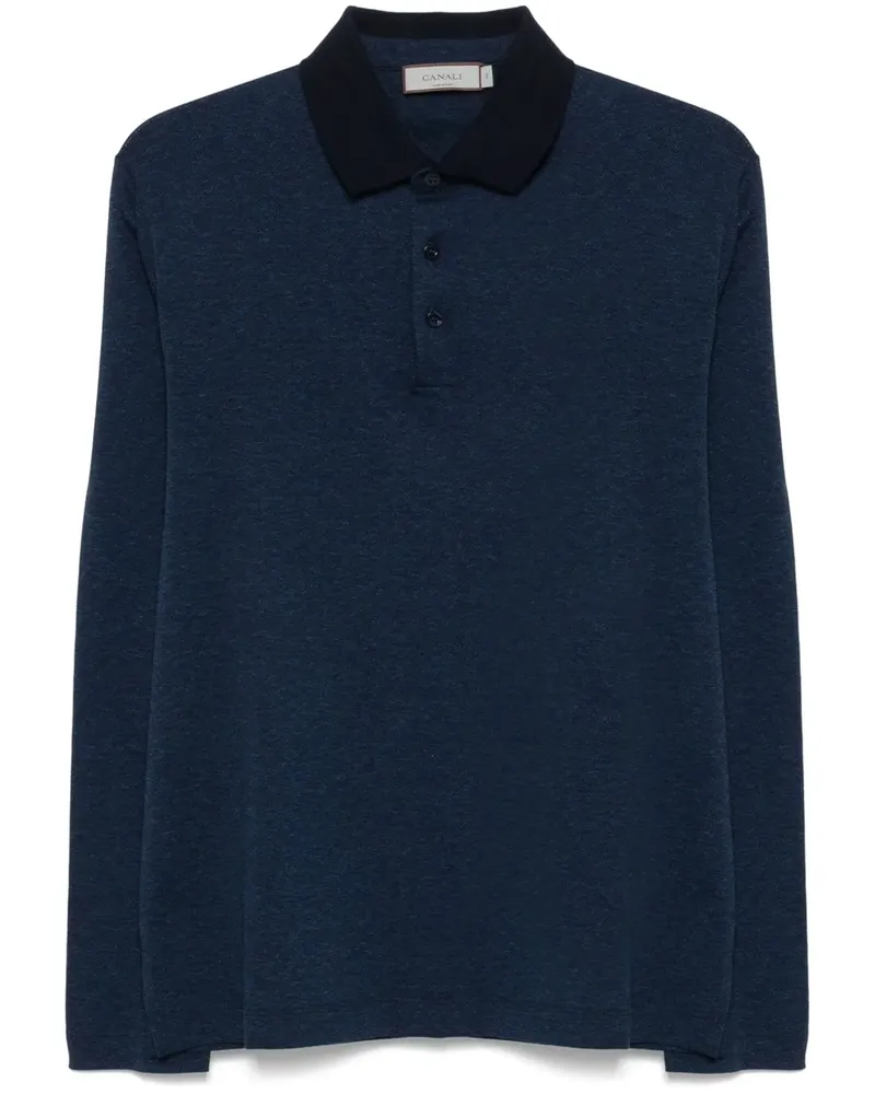 Canali Klassisches Poloshirt - Blau Blau