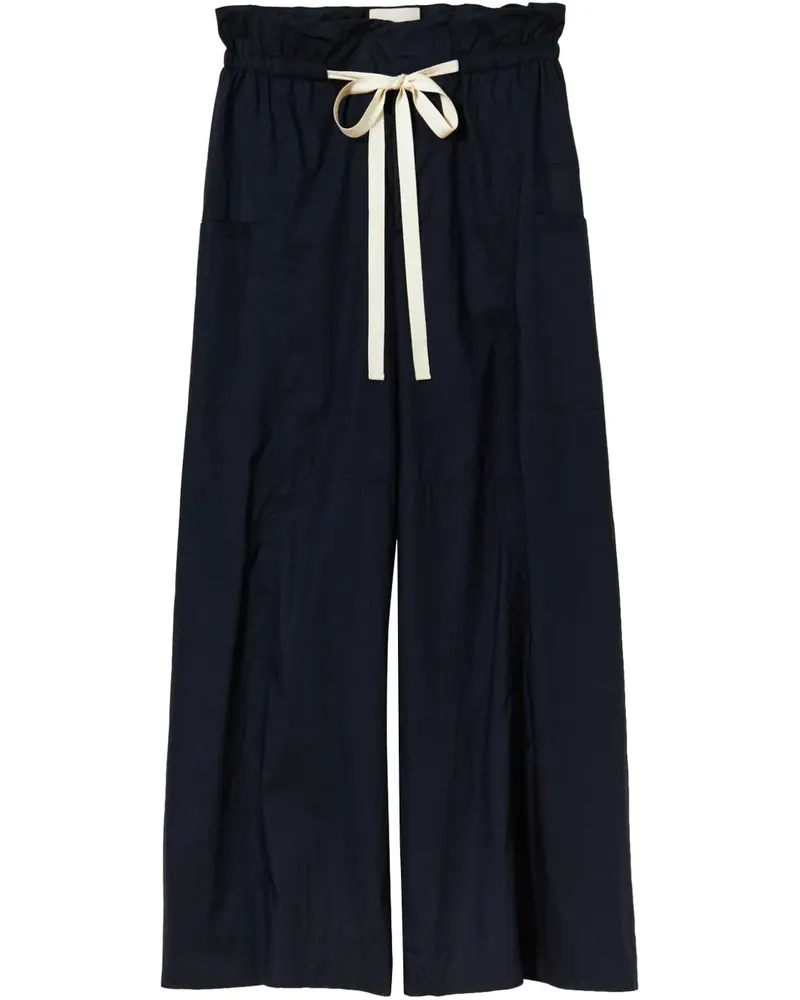 PLAN C Straight-Leg-Hose mit Kordelzug - Blau Blau