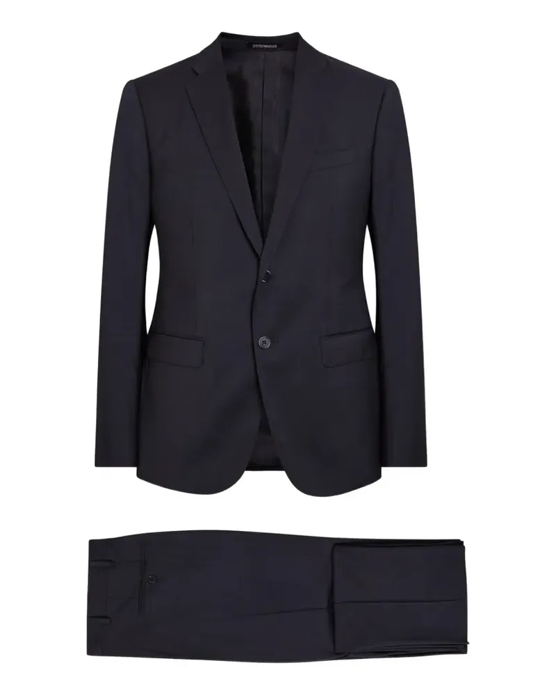 Emporio Armani single-breasted notched-lapels suit - Blau Blau