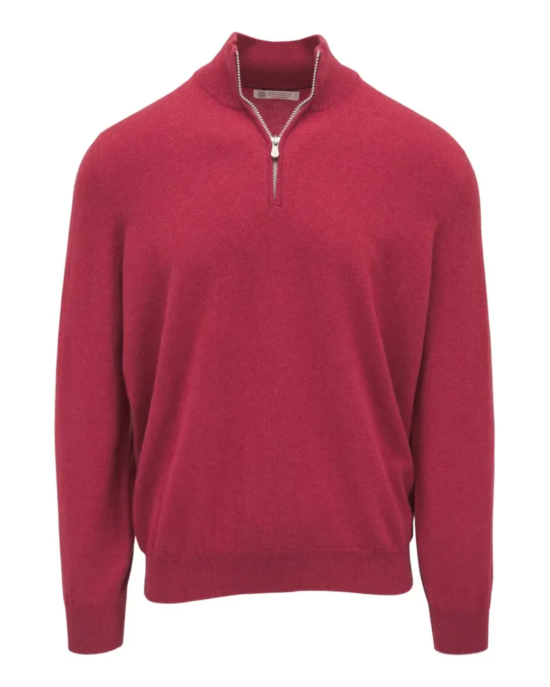Brunello Cucinelli Sweatshirt mit Reißverschluss - Rot Rot