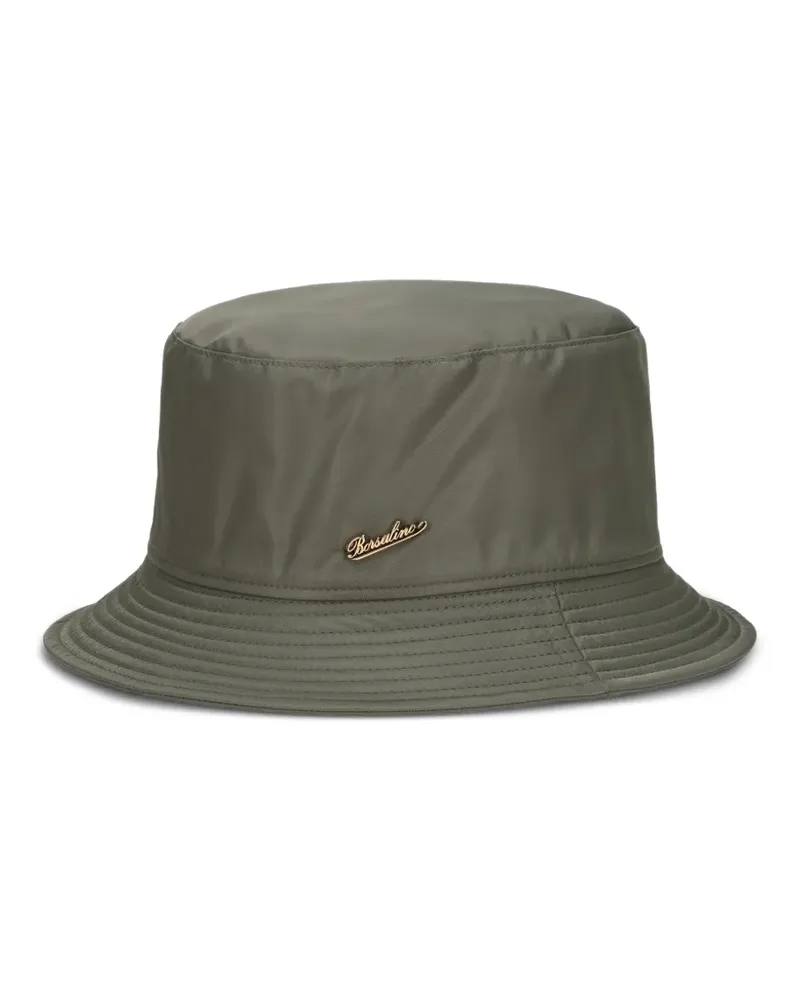 Borsalino Fischerhut mit Logo-Schild - Grün Grün