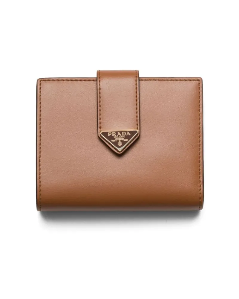 Prada Portemonnaie mit Triangel-Logo - Braun Braun