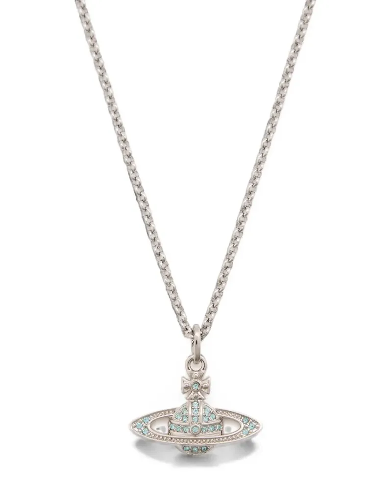 Vivienne Westwood Mini Bas Relief Pendant crystal-embellished necklace - Silber Silber