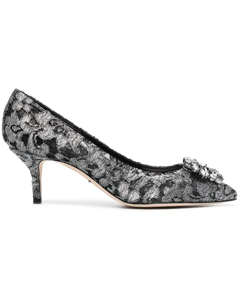 Dolce & Gabbana Bellucci Pumps mit Brosche - Schwarz Schwarz