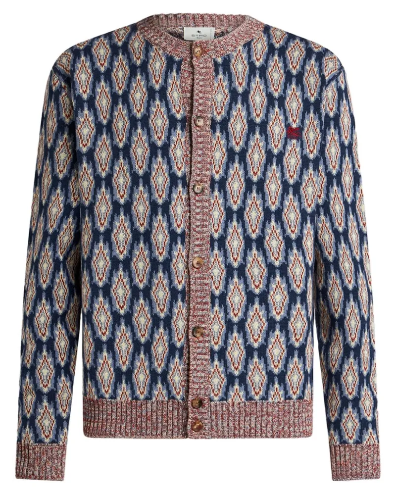 Etro Cardigan mit Jacquardmuster - Blau Blau