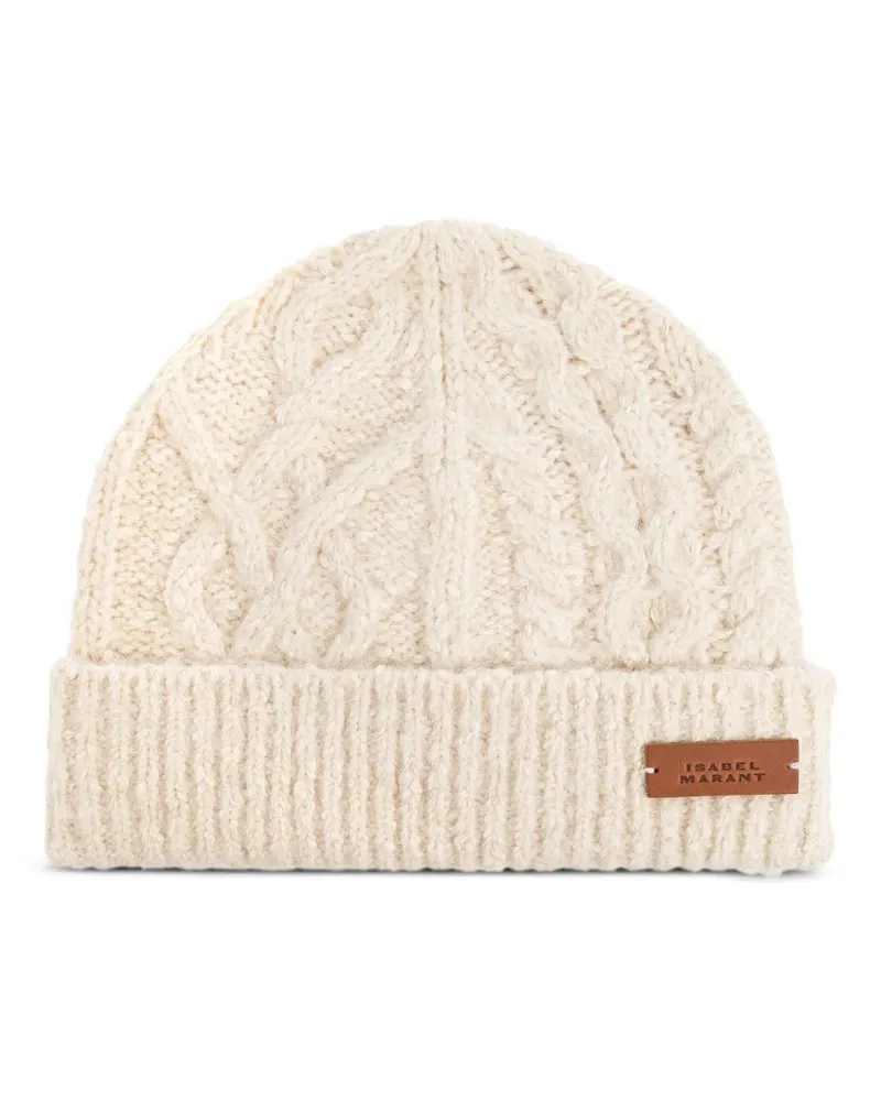 Isabel Marant Beanie mit Zopfmuster - Nude Nude