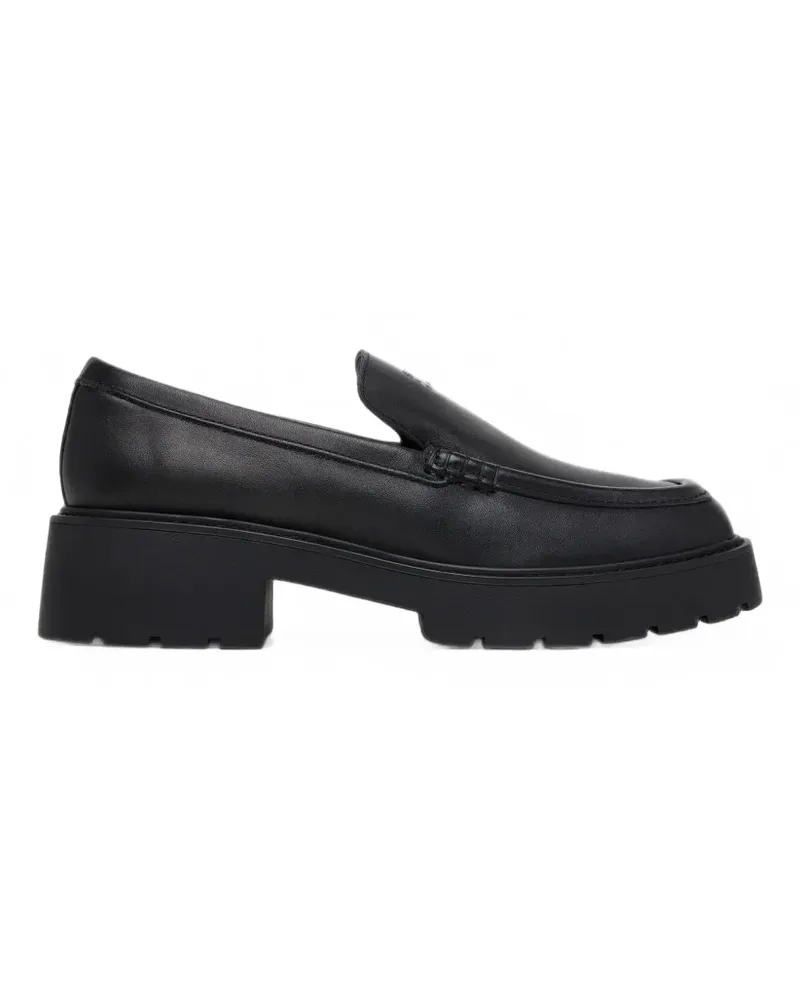 Calvin Klein logo-plaque chunky-sole loafers - Schwarz Schwarz