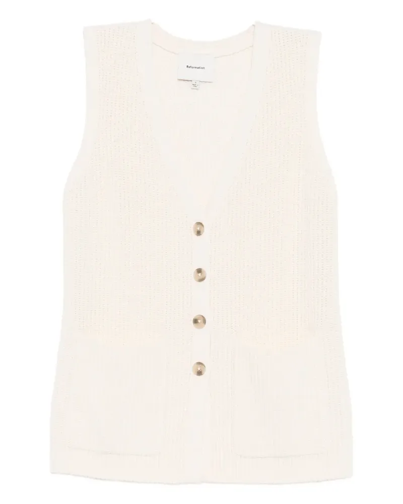 Reformation Faye Pullover - Nude Nude