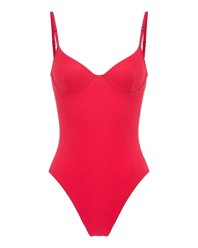 bond-eye Bügel-Badeanzug mit Cut-Out - Rot Rot