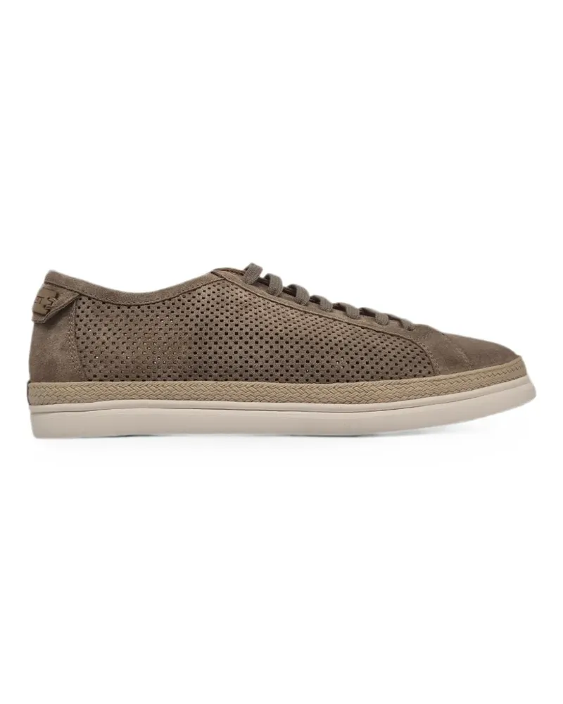 Barrett Perforierte Sneakers mit Flechtbesatz - Braun Braun