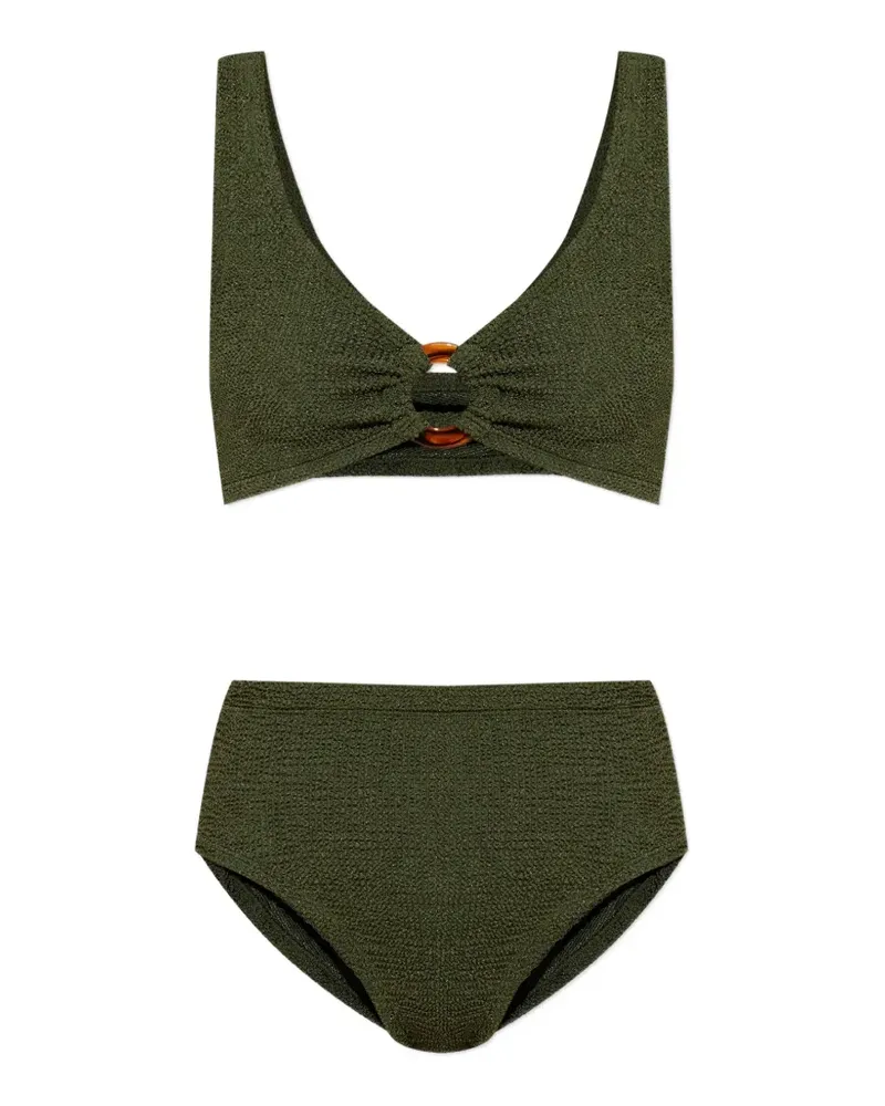 Hunza G Nadine crinkle ring bikini - Grün Grün