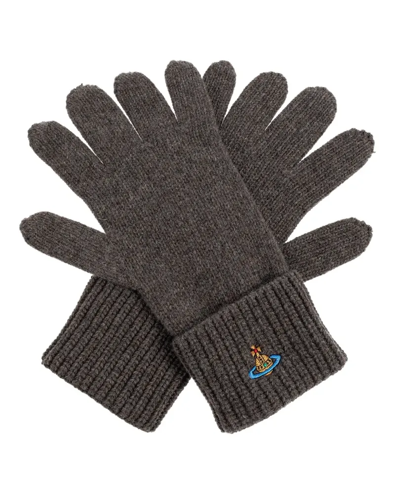 Vivienne Westwood Handschuhe mit Logo - Grau Grau