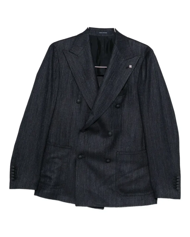 Tagliatore double-breasted wool blazer - Blau Blau