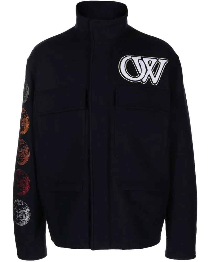 OFF-WHITE Moon Vase Collegejacke - Schwarz Schwarz