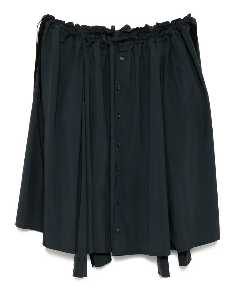 Yohji Yamamoto Geraffter Rock - Grün Grün