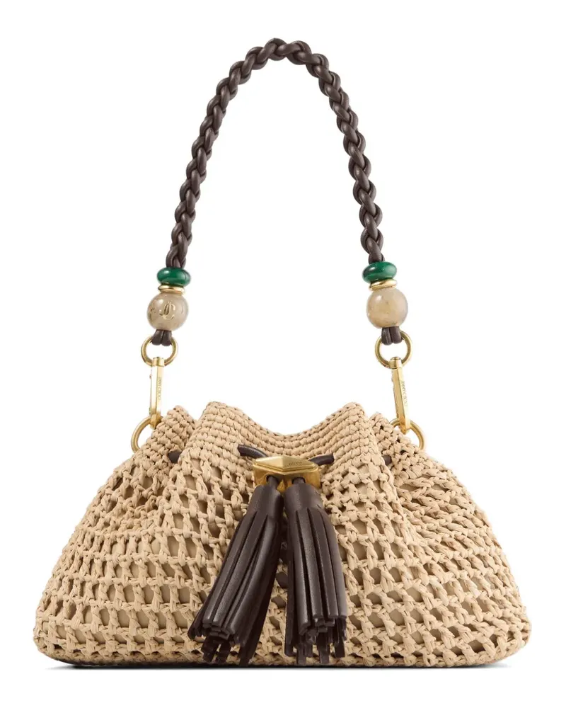 Jimmy Choo small Cinch tassel-detail tote bag - Nude Nude
