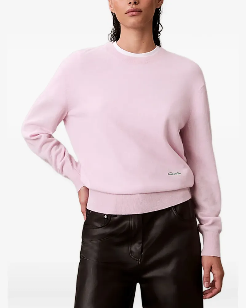 Calvin Klein signature crew-neck jumper - Rosa Rosa