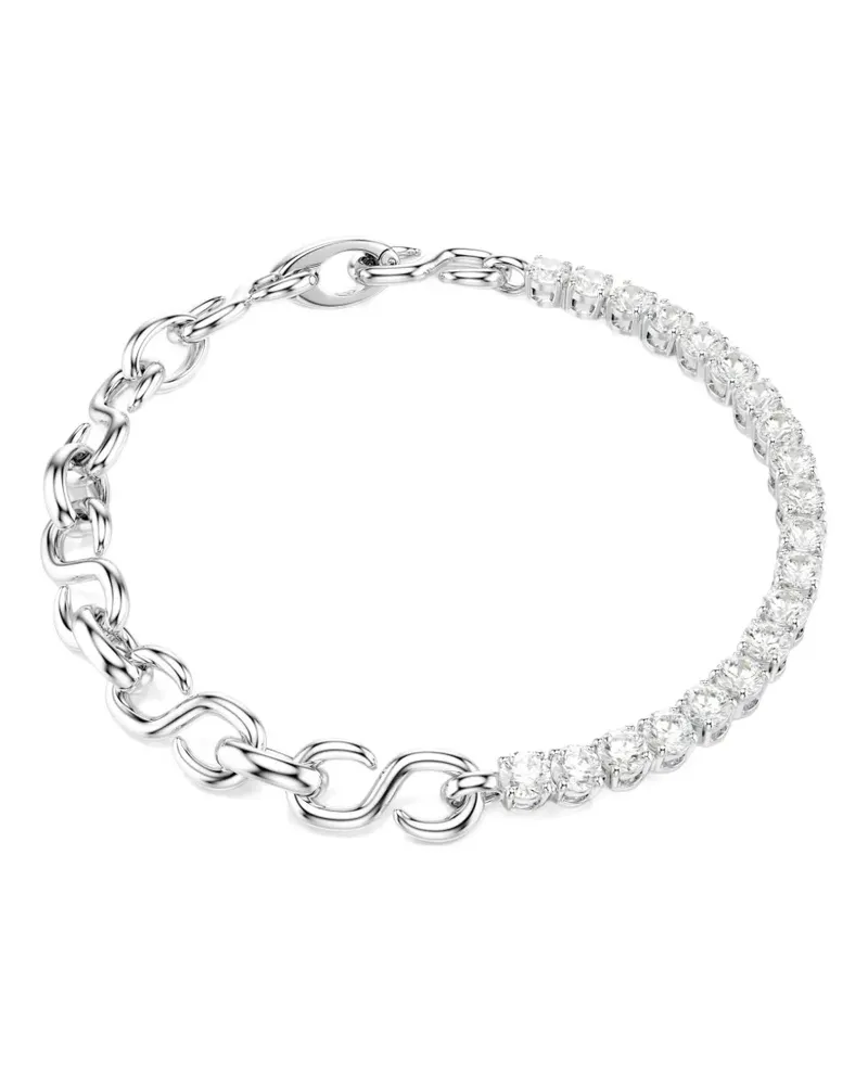 Swarovski Matrix crystal-embellished chain-link bracelet - Silber Silber