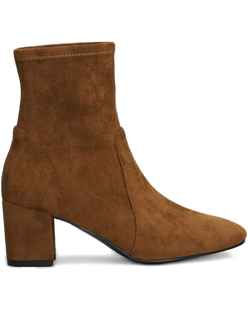 Bibi Lou 60mm Aster pointed block heel boots - Braun Braun