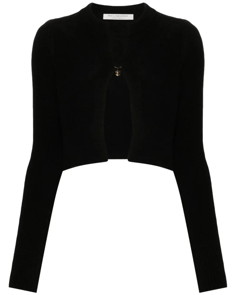 Philosophy Di Lorenzo Serafini Klassischer Cropped-Cardigan - Schwarz Schwarz