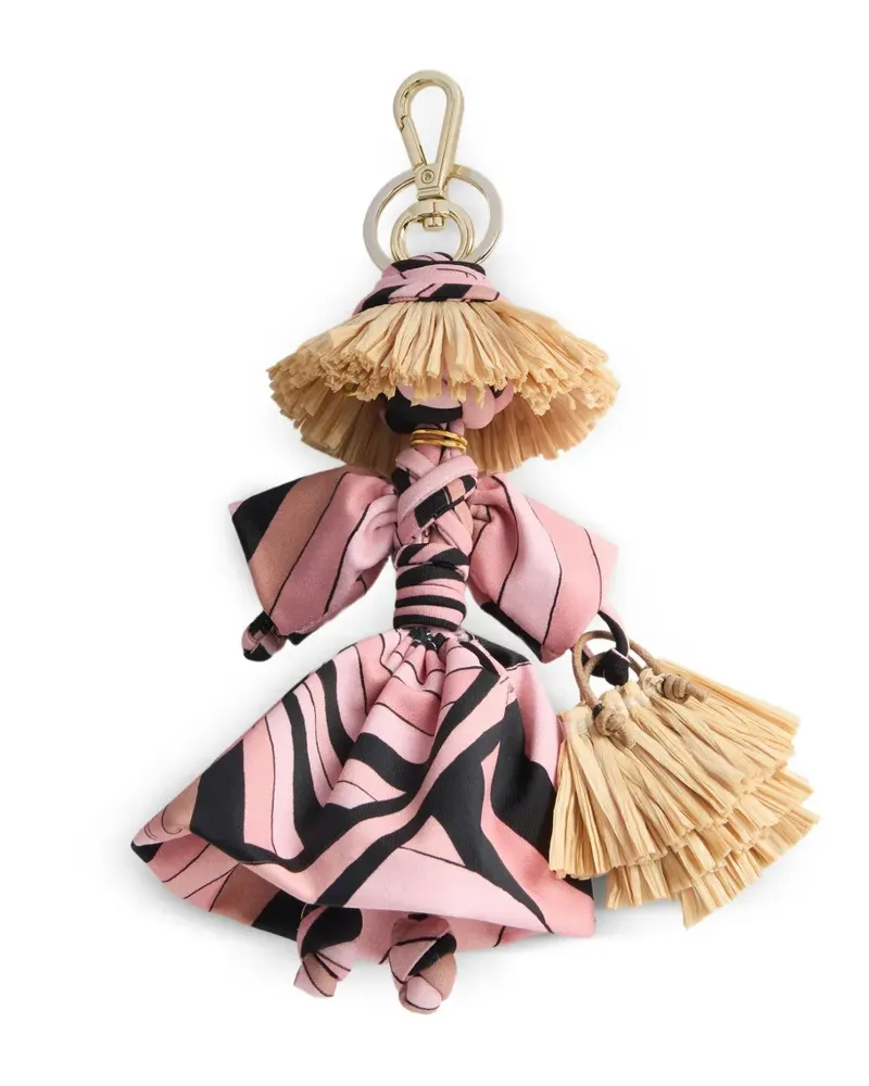 Emilio Pucci bag charm in Iride print - Nude Nude