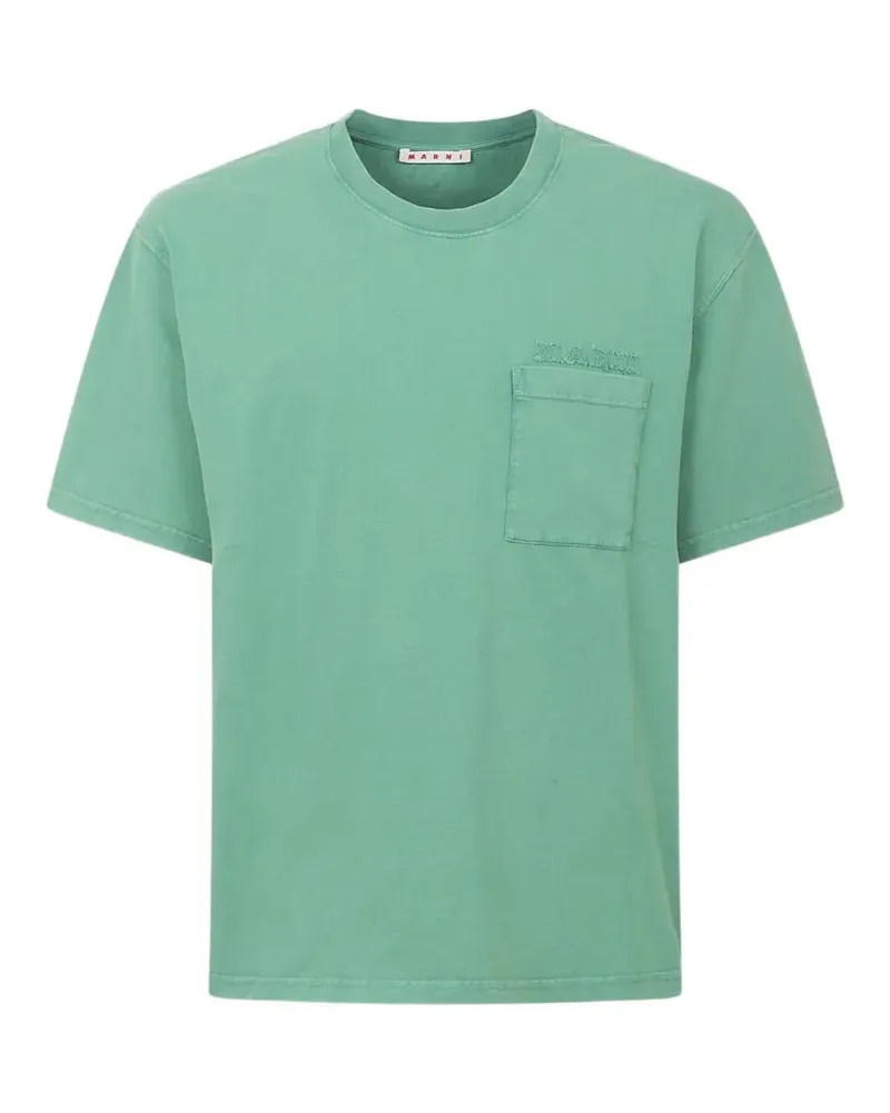 Marni chest-pocket cotton T-shirt - Grün Grün