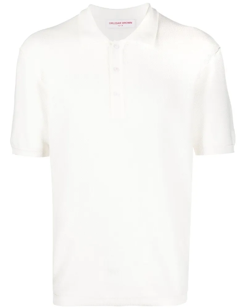 Orlebar Brown Poloshirt aus Pikee - Weiß Weiß