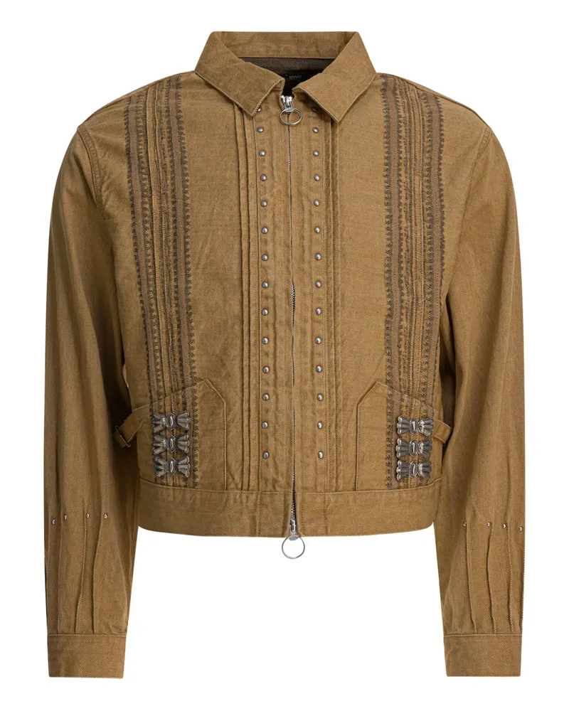 KAPITAL Plissierte Jacke mit Nieten - Braun Braun