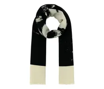 Schal mit Totenkopf-Print - Schwarz