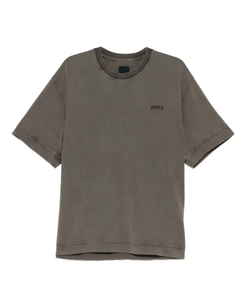 JUUN.J T-Shirt mit Logo-Stickerei - Braun Braun
