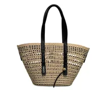 Braid Basket Schultertasche - Nude