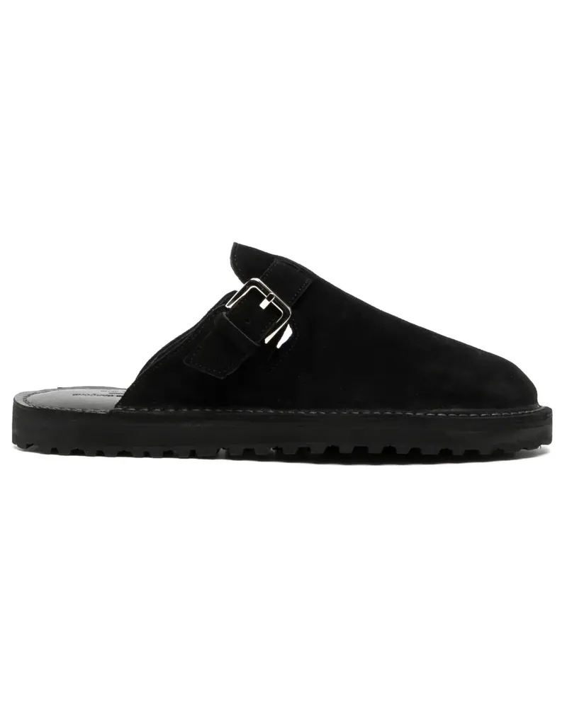 Comme des Garçons Pantoletten mit Zierschnalle - Schwarz Schwarz