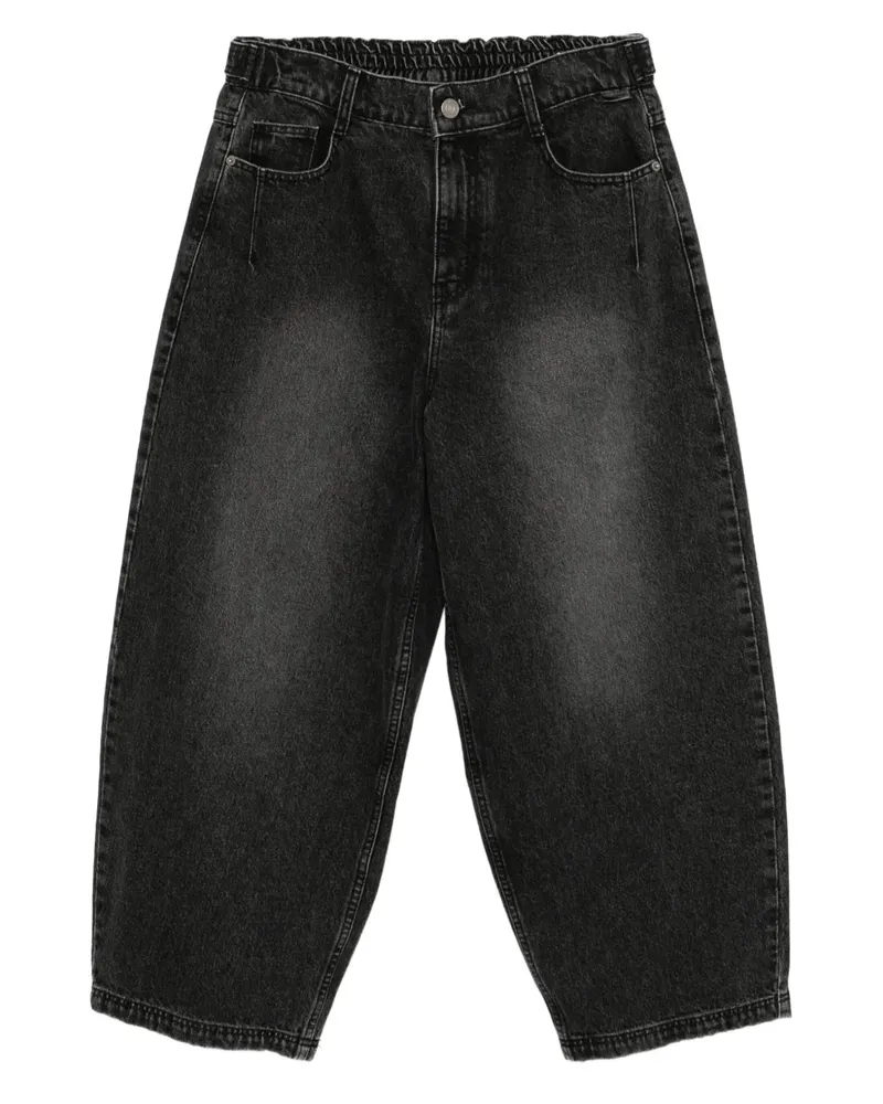 SONGZIO Tapered-Jeans aus Baumwolle - Schwarz Schwarz