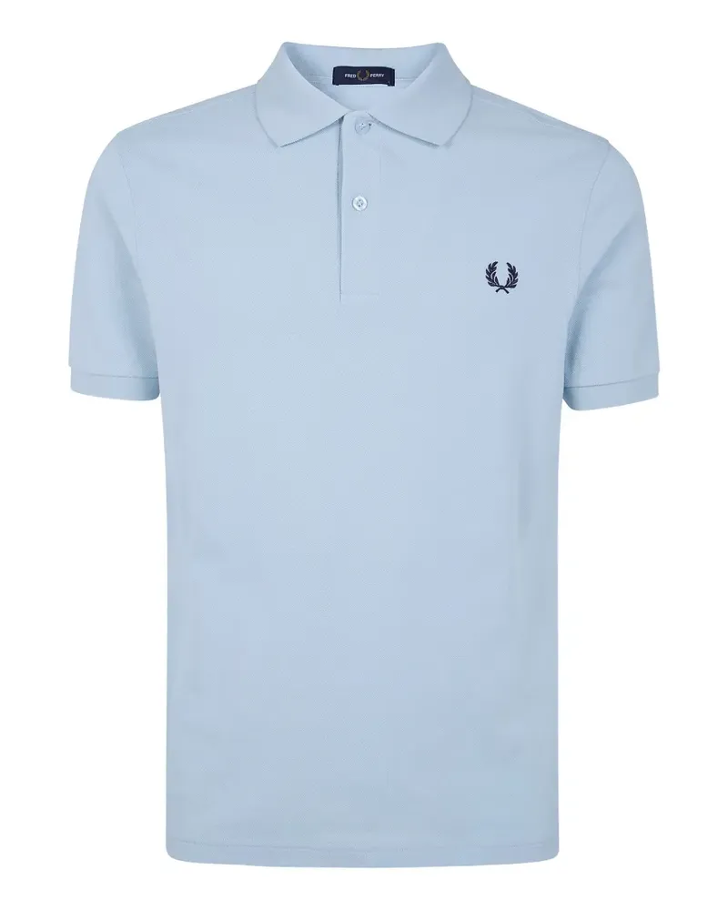 Fred Perry logo-embroidered polo shirt - Blau Blau