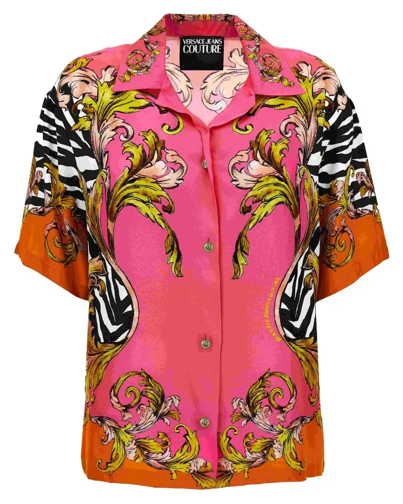 Versace Jeans Hemd mit Barocco-Print - Rosa Rosa