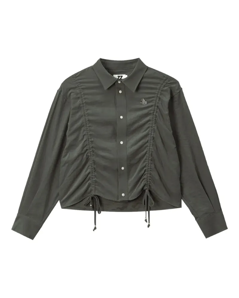 Izzue ruched drawstring shirt - Grau Grau