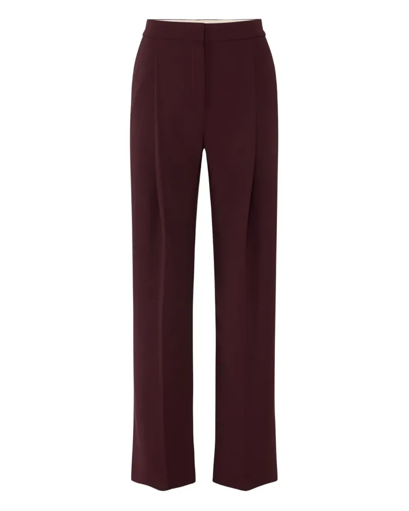 Elisabetta Franchi Straight-Leg-Hose mit Falten - Rot Rot